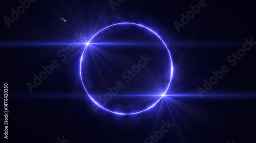 Wallpaper Mural Blue circle and optical effect 4k animation footage alpha ready Torontodigital.ca