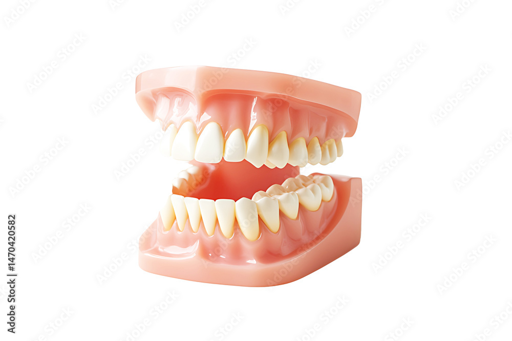 Obraz premium Detailed Dental Model Showing Healthy Teeth and Gums Ideal for Education or Dentistry Marketing