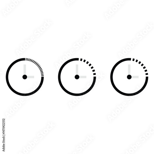 Clock Icon Set Vector Design.