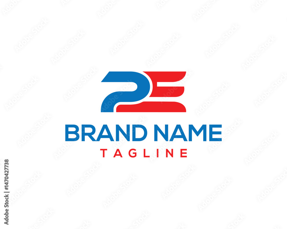 Abstract PE letter logo design concept suitable for company identity professional brand symbol vector template Abstract PE letter logo design concept suitable for company identity professional brand symbol vector template