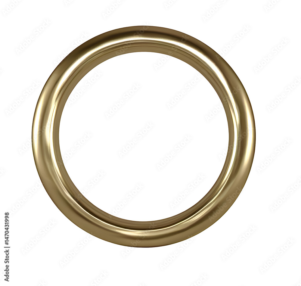 A shiny golden ring isolated on a clean white background, showcasing its elegant and minimalist design. A shiny golden ring isolated on a clean white background, showcasing its elegant and minimalist design.