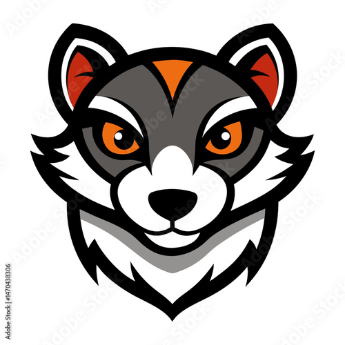 Weasel head mascot logo design vector