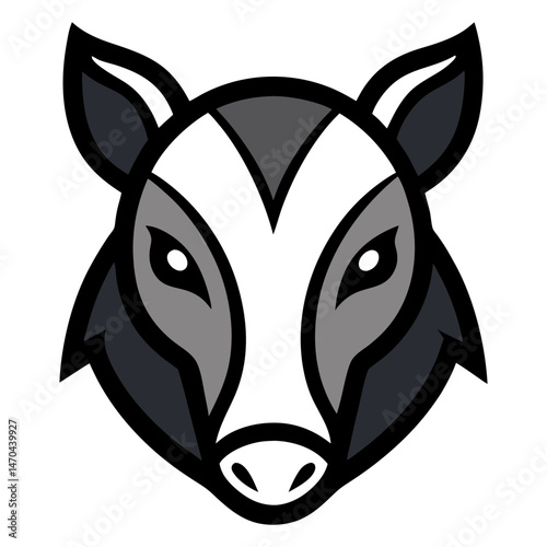 Tapir head mascot logo design vector