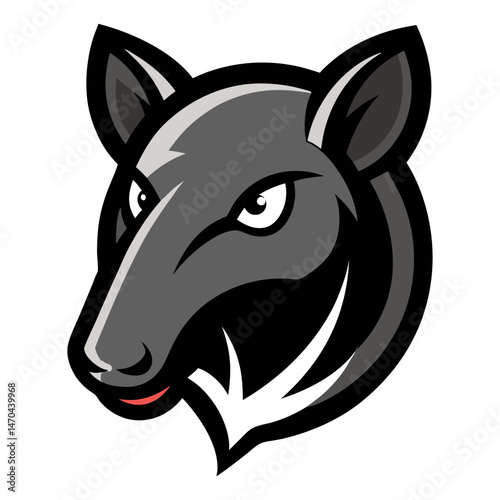 Tapir head mascot logo design vector