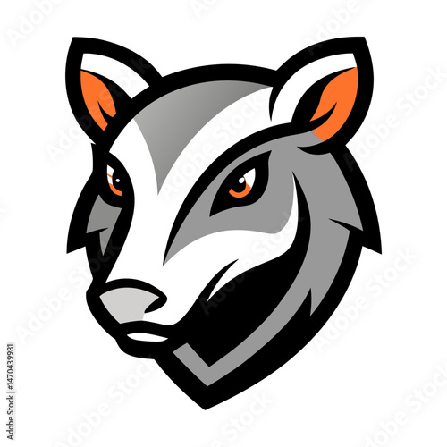 Tapir head mascot logo design vector