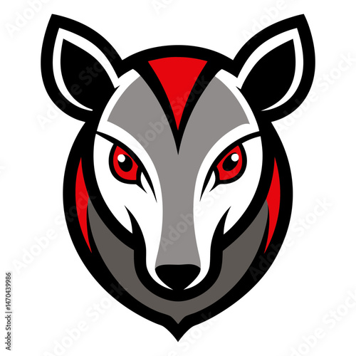 Tapir head mascot logo design vector