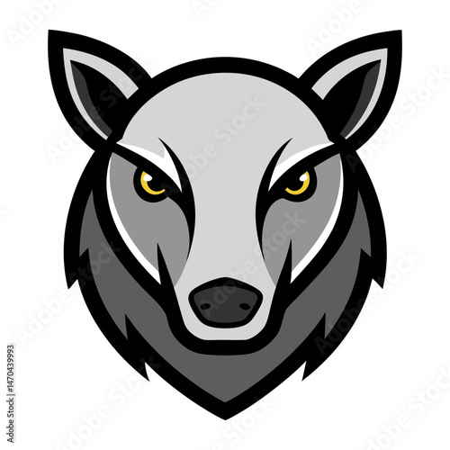 Tapir head mascot logo design vector