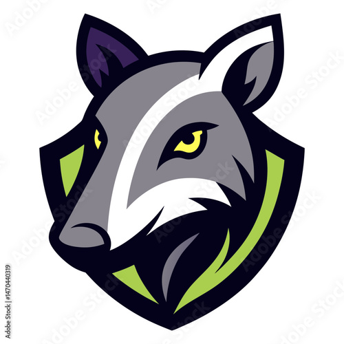 Tapir head mascot logo design vector