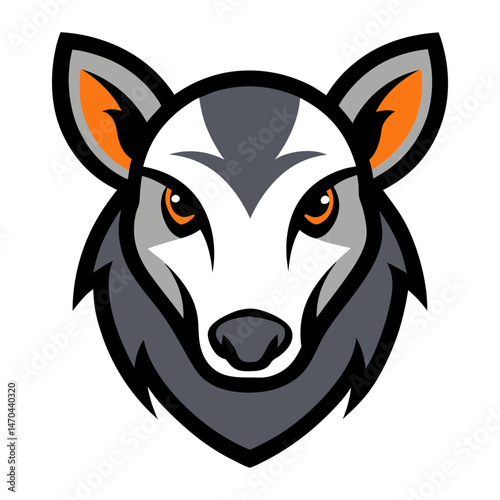 Tapir head mascot logo design vector