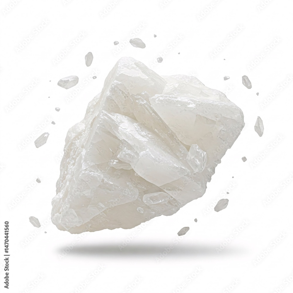 Fototapeta premium White shilajit, isolated on a white