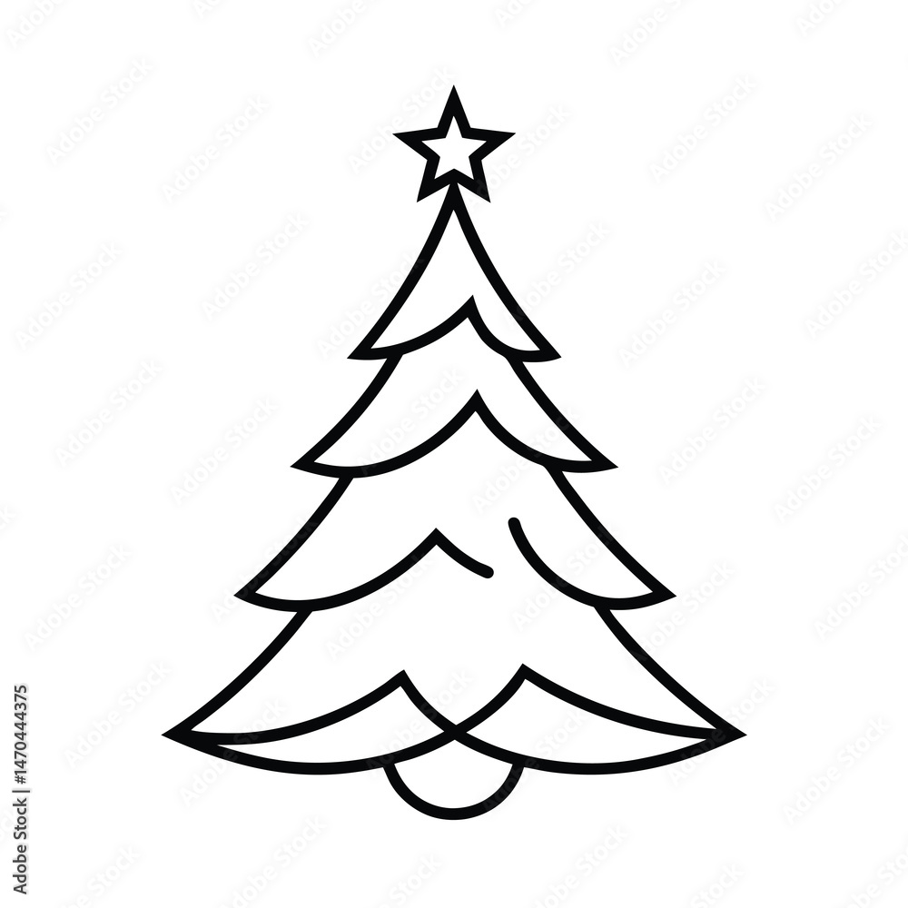 Fototapeta premium christmas tree vector illustration