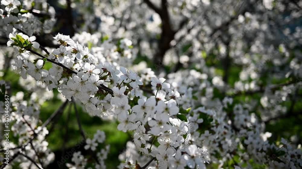 Cherry blossom. Spring nature video. Fruit tree Cherry blossom. Spring nature video. Fruit tree