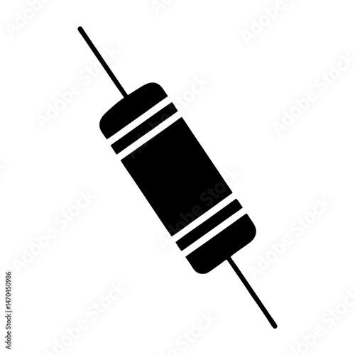 Resistor silhouette vector