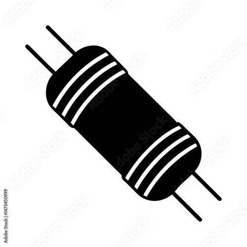 Resistor silhouette vector