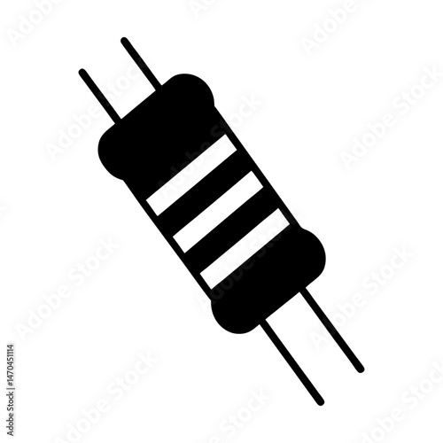 Resistor silhouette vector
