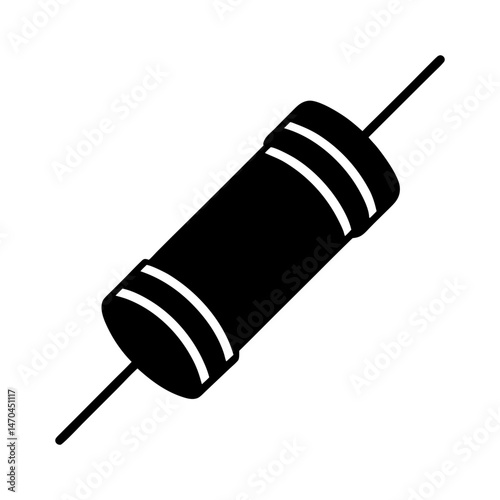 Resistor silhouette vector