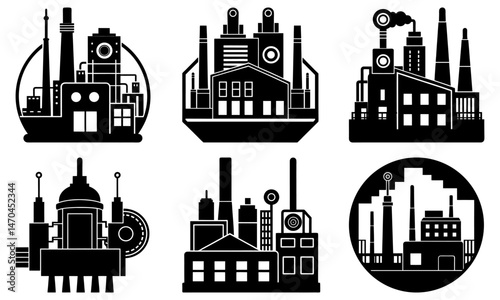 Industrial Sensor silhouette vector