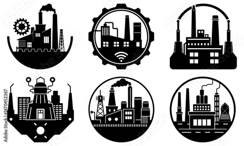 Industrial Sensor silhouette vector