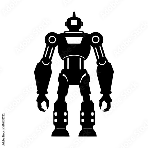 Industrial Robot silhouette vector