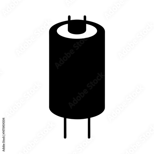 Capacitor silhouette vector