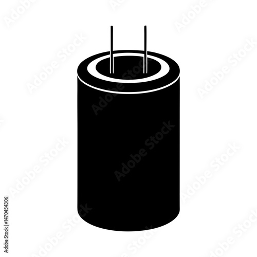 Capacitor silhouette vector