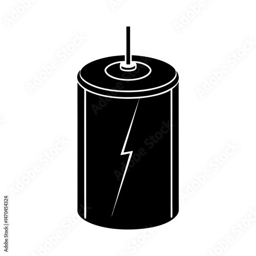 Capacitor silhouette vector