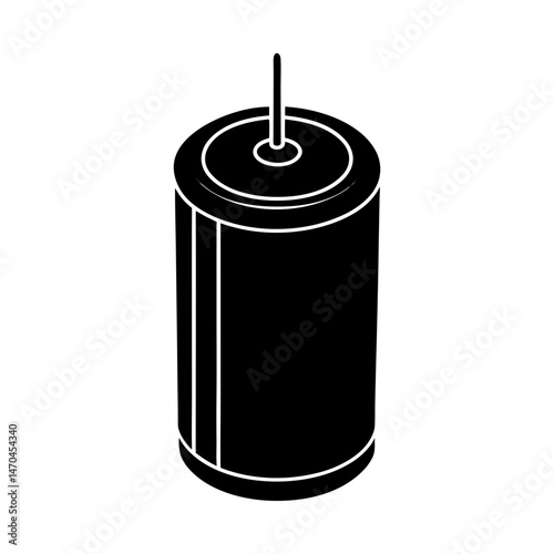 Capacitor silhouette vector