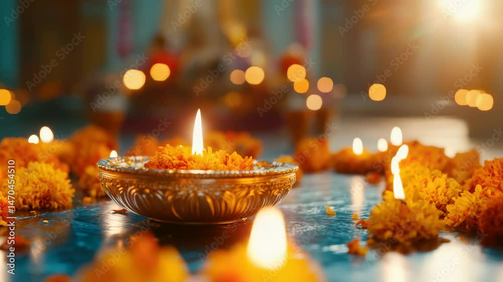 Essence of nauraat: festive joy, spiritual unity, cultural rite, durga worship, ritual light, sacred moment, divine rhythm, chaitra season, hindu faith, celebratory mood