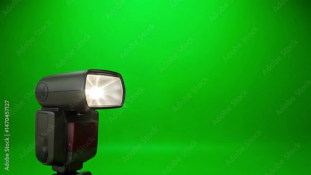 Bright Flashing Camera Light against Green Screen Background ideal for ...