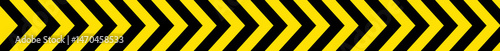Warning Sign Pattern with Yellow Background and Black Text Banner Design