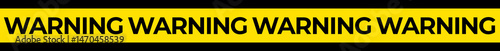 Warning Sign with Plain Lines with Yellow Background and Black Text Banner Design