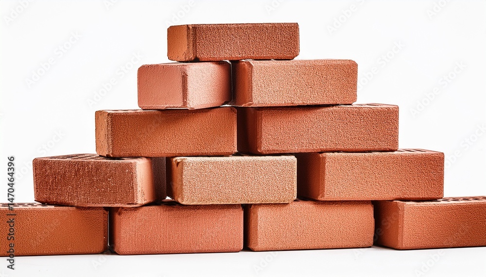 Obraz premium line art bricks on transparent background