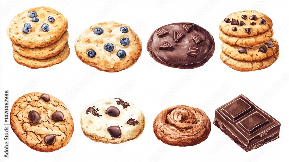 Delicious Homemade Chocolate Cookies Set for Baking Enthusiasts Delicious Homemade Chocolate Cookies Set for Baking Enthusiasts