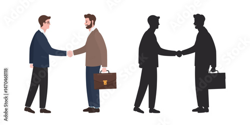 Businessmen handshake after difficulty and successful negotiation. Method to achieve highest result in work, teamwork, cooperation for success, men shaking hands.