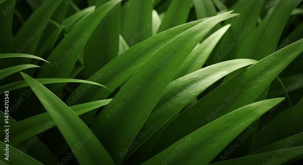 Obraz premium Luminous Green: 3D Rendered Grass Blades AI Generated