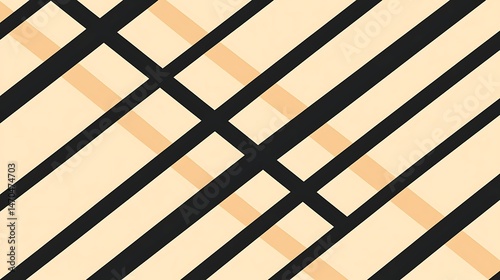 Black diagonal lines crossing a beige background, forming a minimalist and elegant pattern.