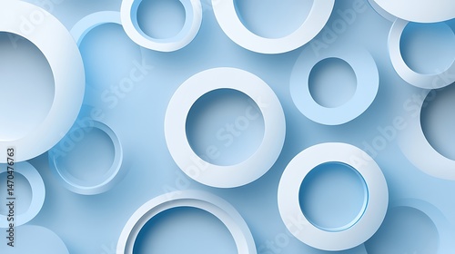 Blue circles with a gradient effect on a light blue background, giving a calming and soothing appearance.