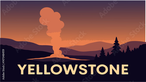 Yellowstone National Park Landscape.eps