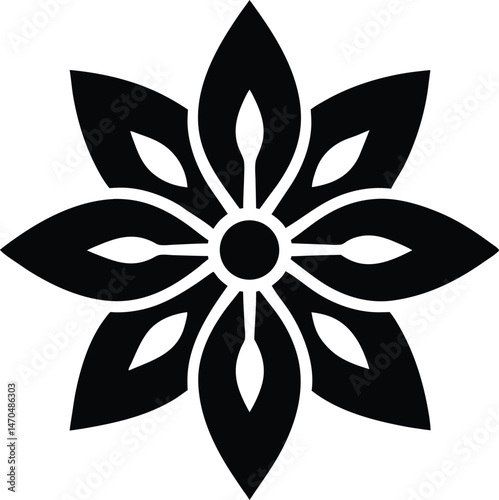 Chia Flower Icon Vector Illustration