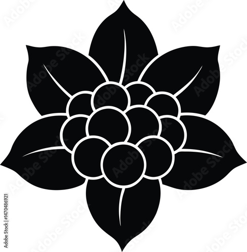Cloudberry Flower Icon Vector Illustration