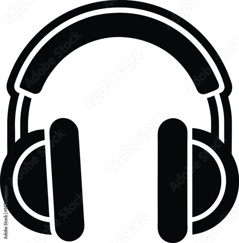 headphones listen icon vector illustration