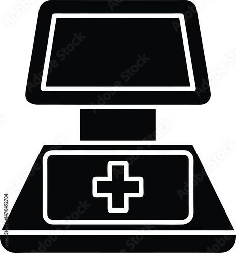 medical scanner icon vector illustration