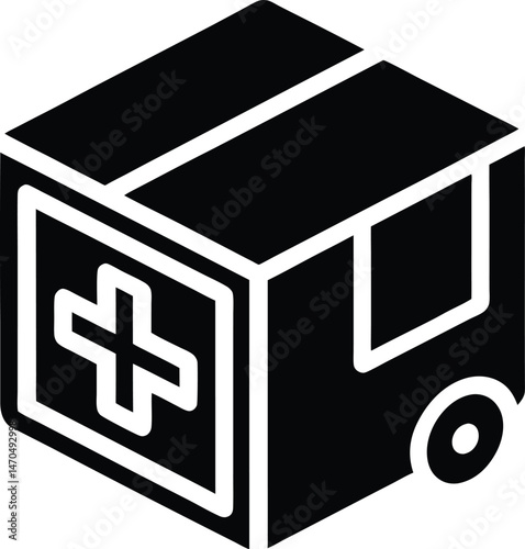 medicine delivery icon vector illustration