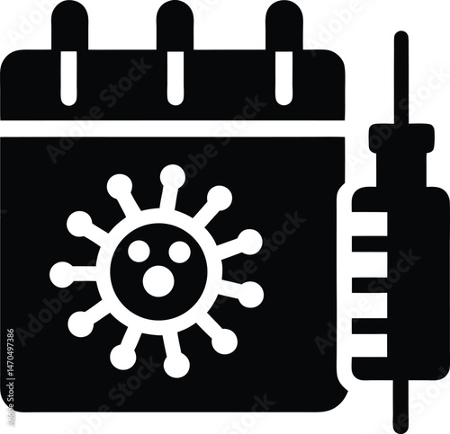 Vaccine Schedule Icon Vector Illustration
