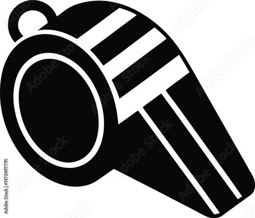 Whistle Referee Icon Vector Illustration