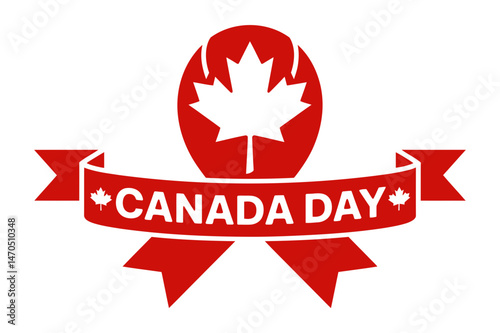 Celebrate canada day with maple leaf and ribbon art