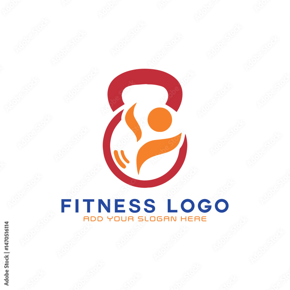 Fototapeta premium fitness gym logo design vector