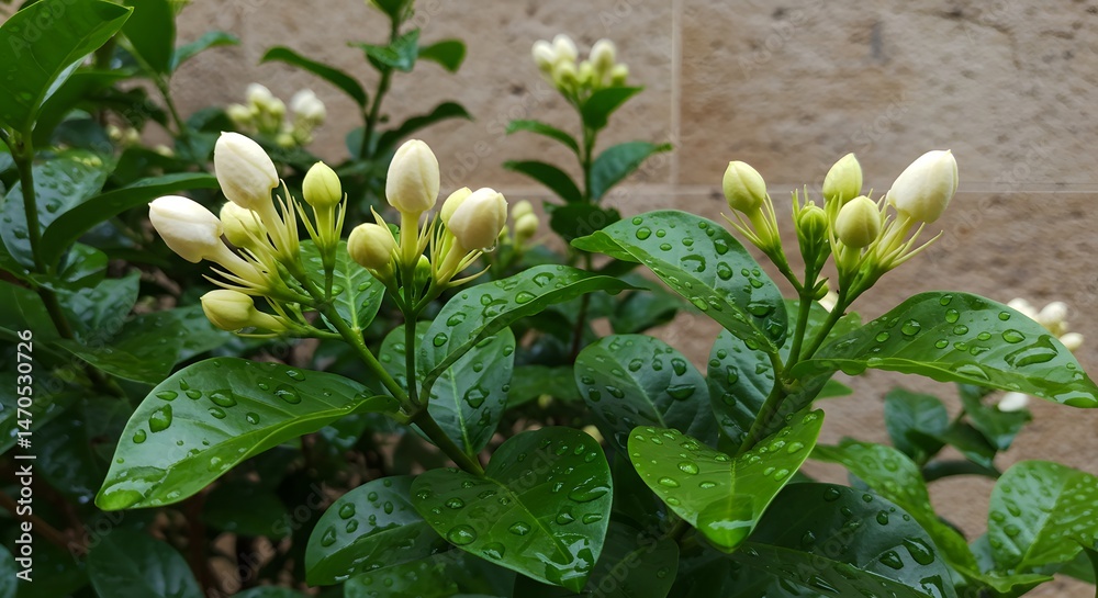Obraz premium Waiting to Unfold: Delicate Jasmine Flowers Before Opening 