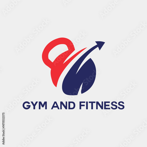 fitness gym logo design vector