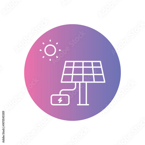 Solar Cell Icon vector stock illustration